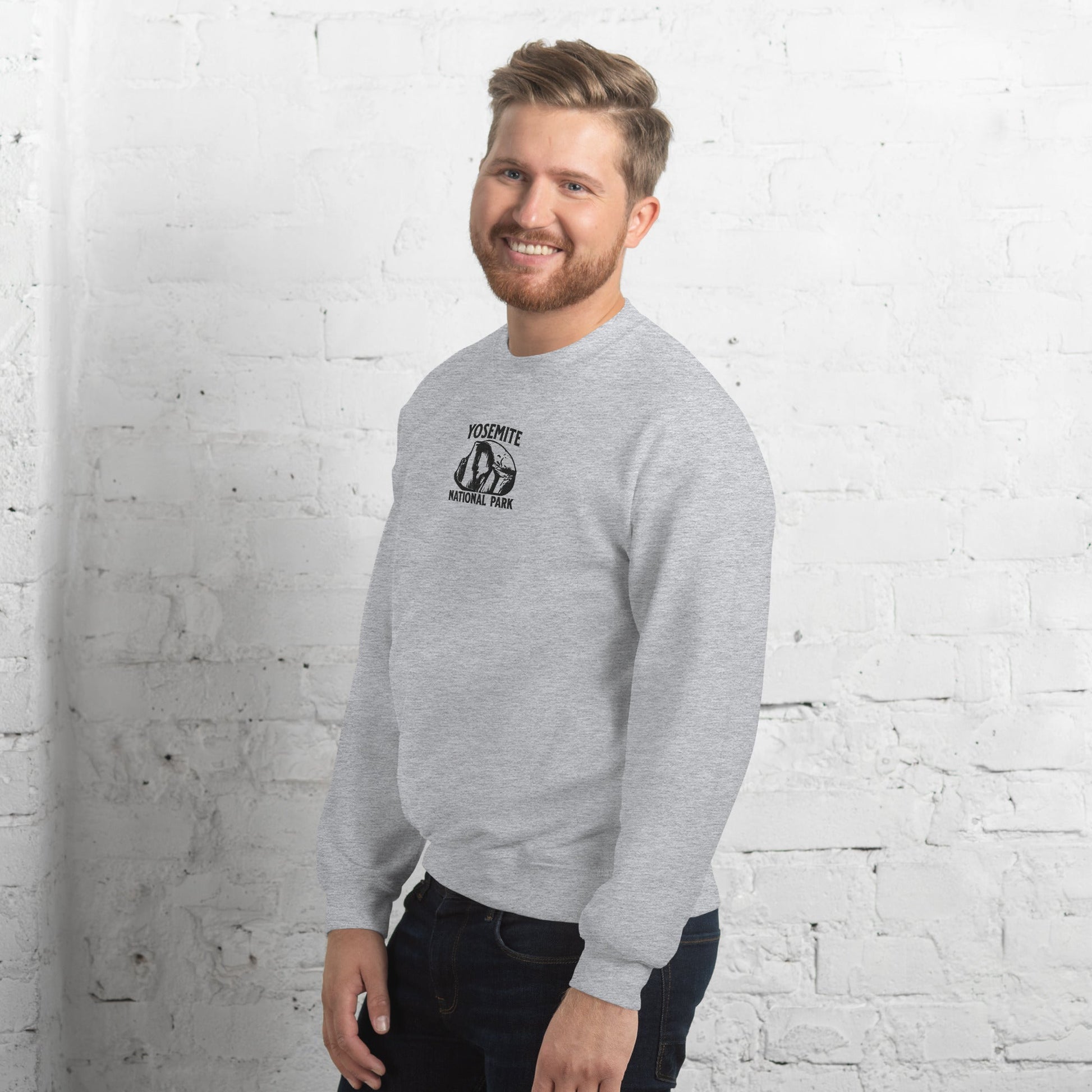 Yosemite Half Dome Embroidered Crewneck Sweatshirt - Parks Apparel