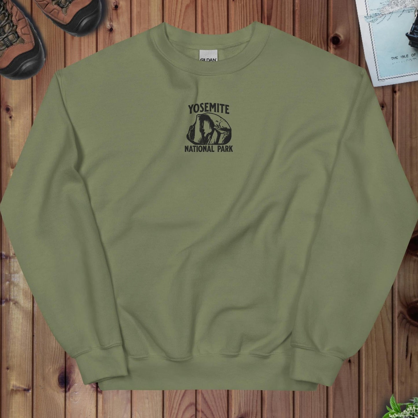 Yosemite Half Dome Embroidered Crewneck Sweatshirt - Parks Apparel