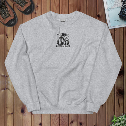 Yosemite Half Dome Embroidered Crewneck Sweatshirt - Parks Apparel