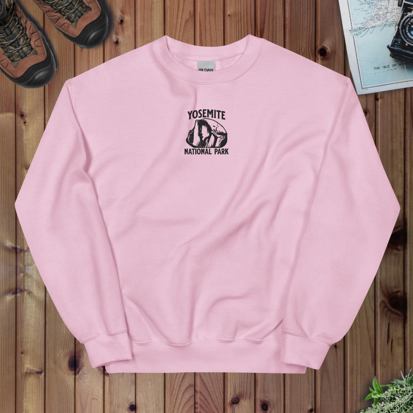 Yosemite Half Dome Embroidered Crewneck Sweatshirt - Parks Apparel