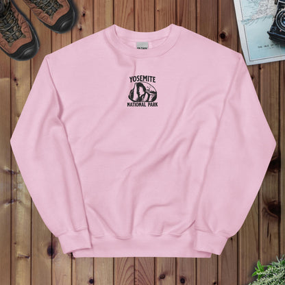 Yosemite Half Dome Embroidered Crewneck Sweatshirt - Parks Apparel