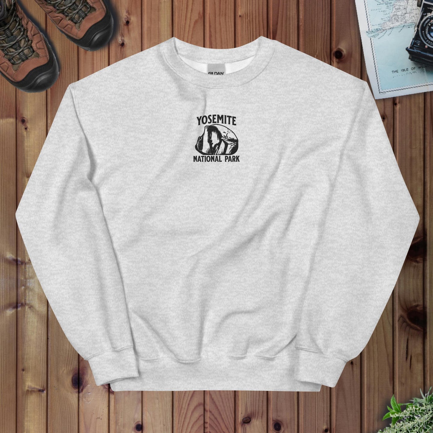 Yosemite Half Dome Embroidered Crewneck Sweatshirt - Parks Apparel