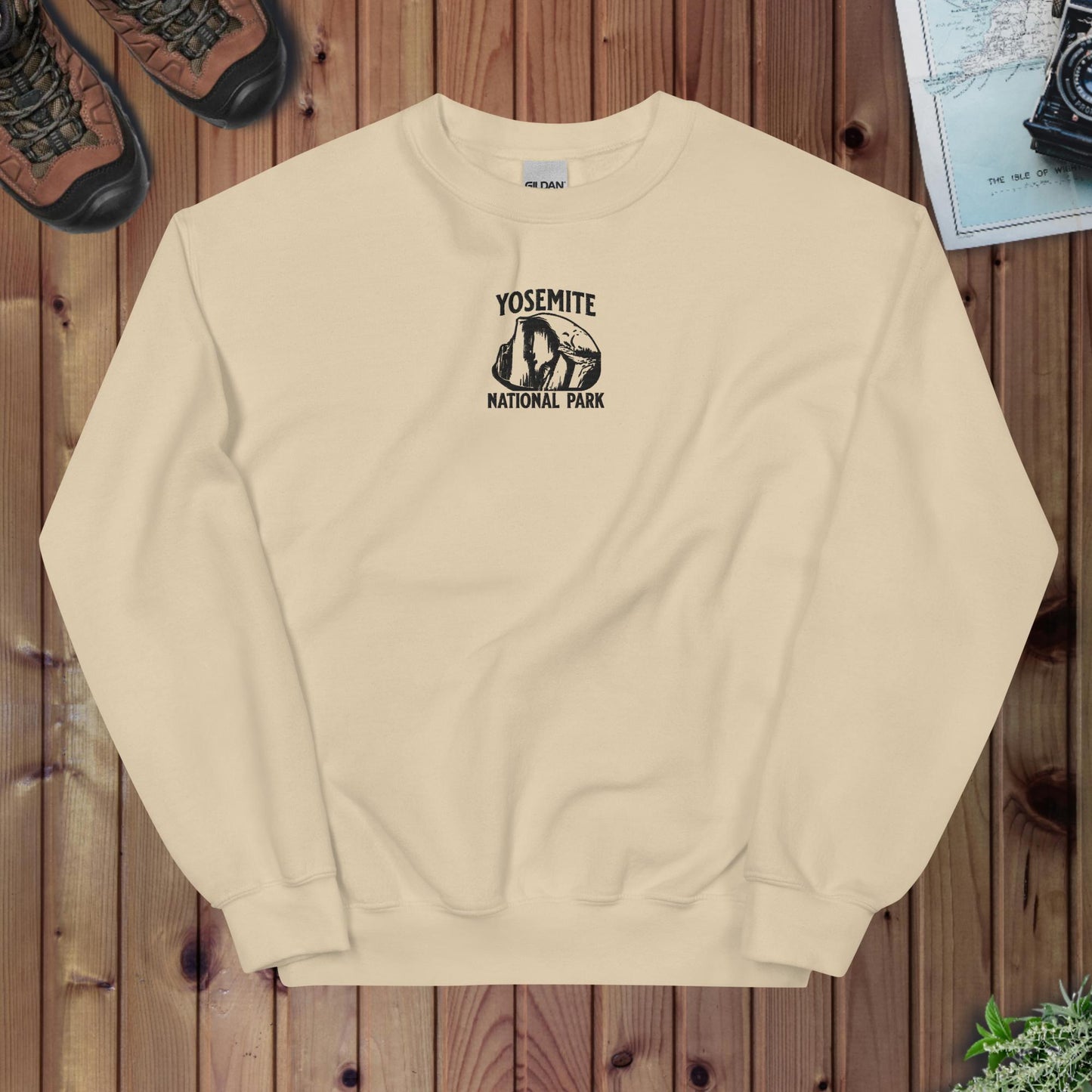 Yosemite Half Dome Embroidered Crewneck Sweatshirt - Parks Apparel