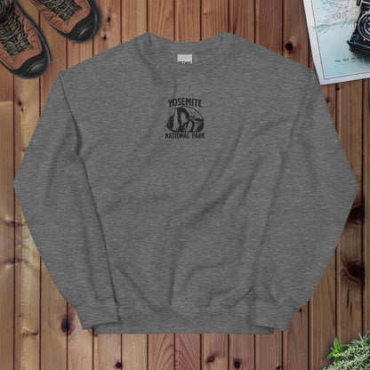 Yosemite Half Dome Embroidered Crewneck Sweatshirt - Parks Apparel