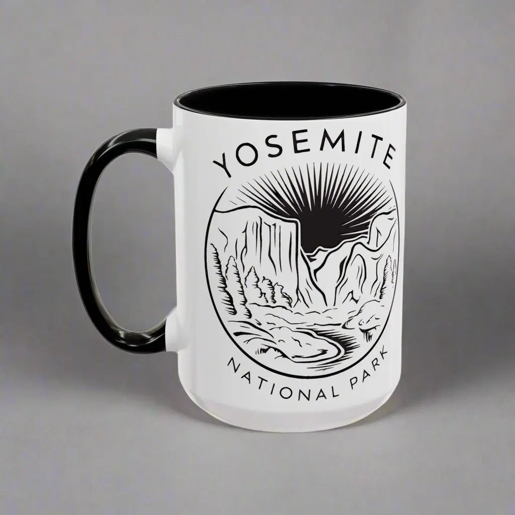 Yosemite National Park Line Art Coffee Mug - Parks ApparelMug