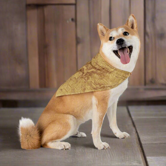 Yosemite National Park Topographic Pet Bandanna - Parks ApparelPets