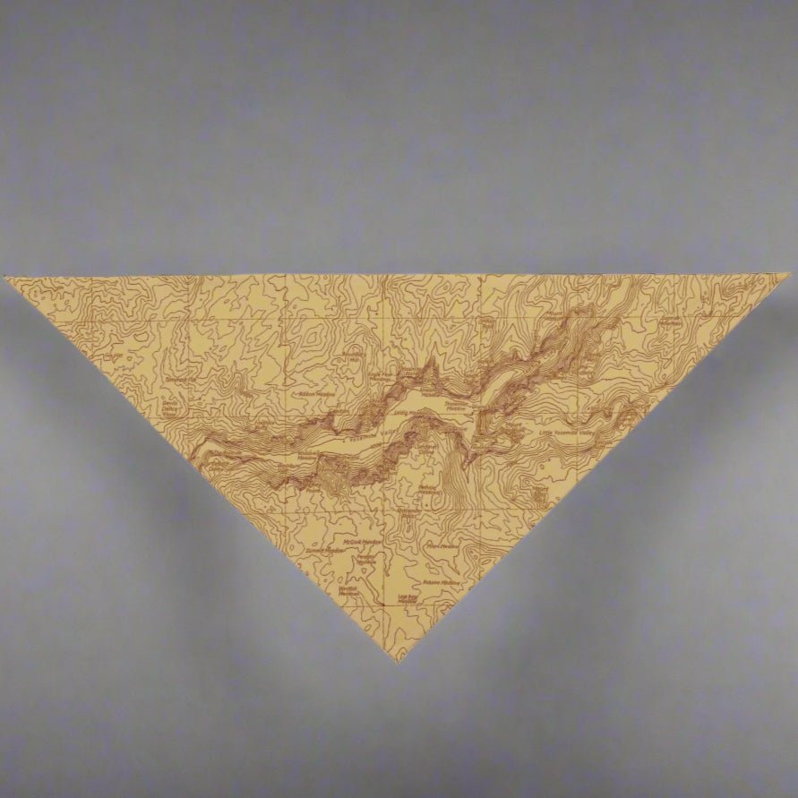 Yosemite National Park Topographic Pet Bandanna - Parks ApparelPets