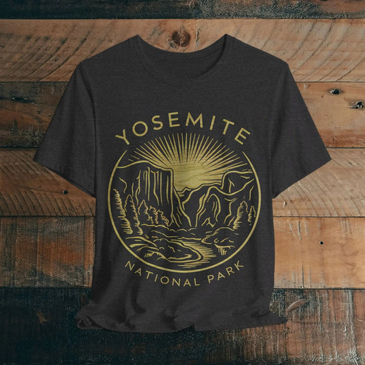 Yosemite National Park Valley Outline T-Shirt - Parks ApparelT-Shirt