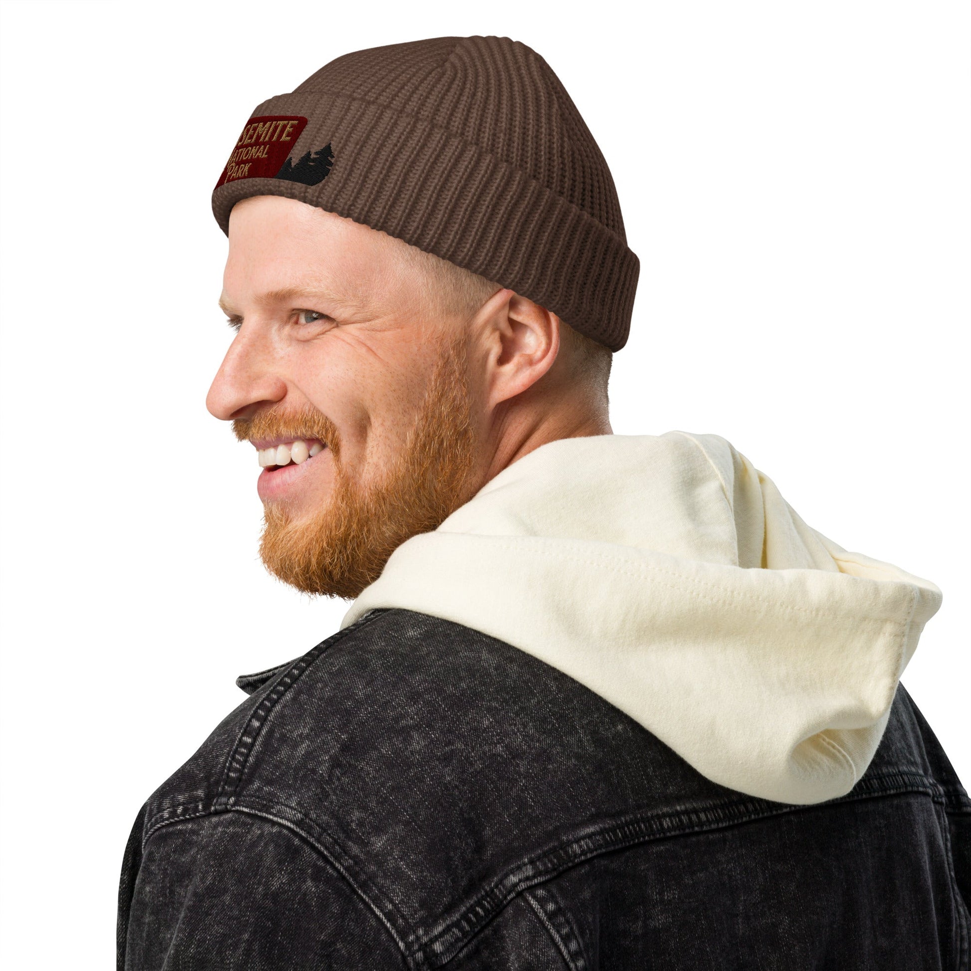 Yosemite National Park embroidered wharf style beanie detail or alternate product view