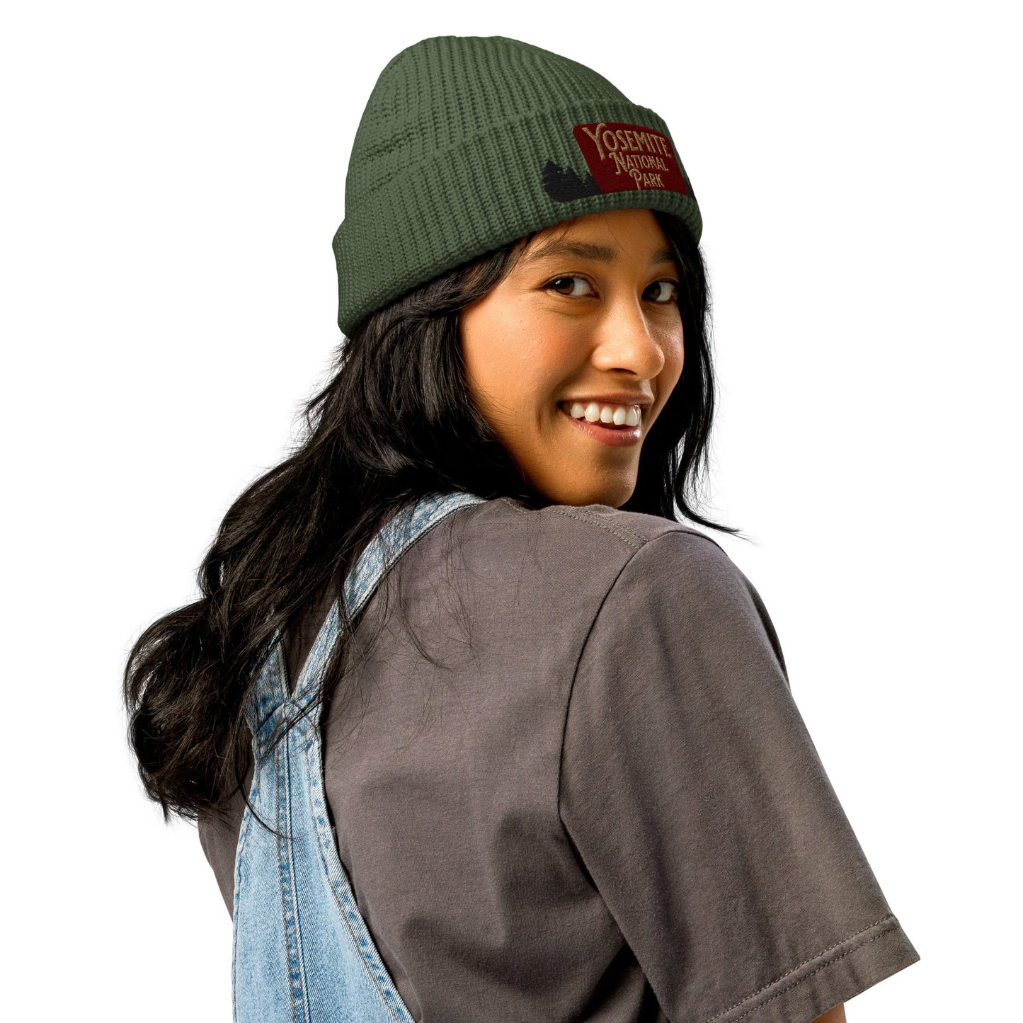 Yosemite National Park embroidered wharf style beanie detail or alternate product view