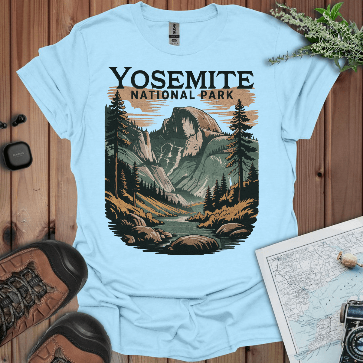 Yosemite Valley Half Dome graphic t-shirt alternate apparel color or angle