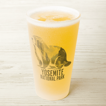 Yosemite Valley Marmot Frosted Pint - Parks Apparelpint glass