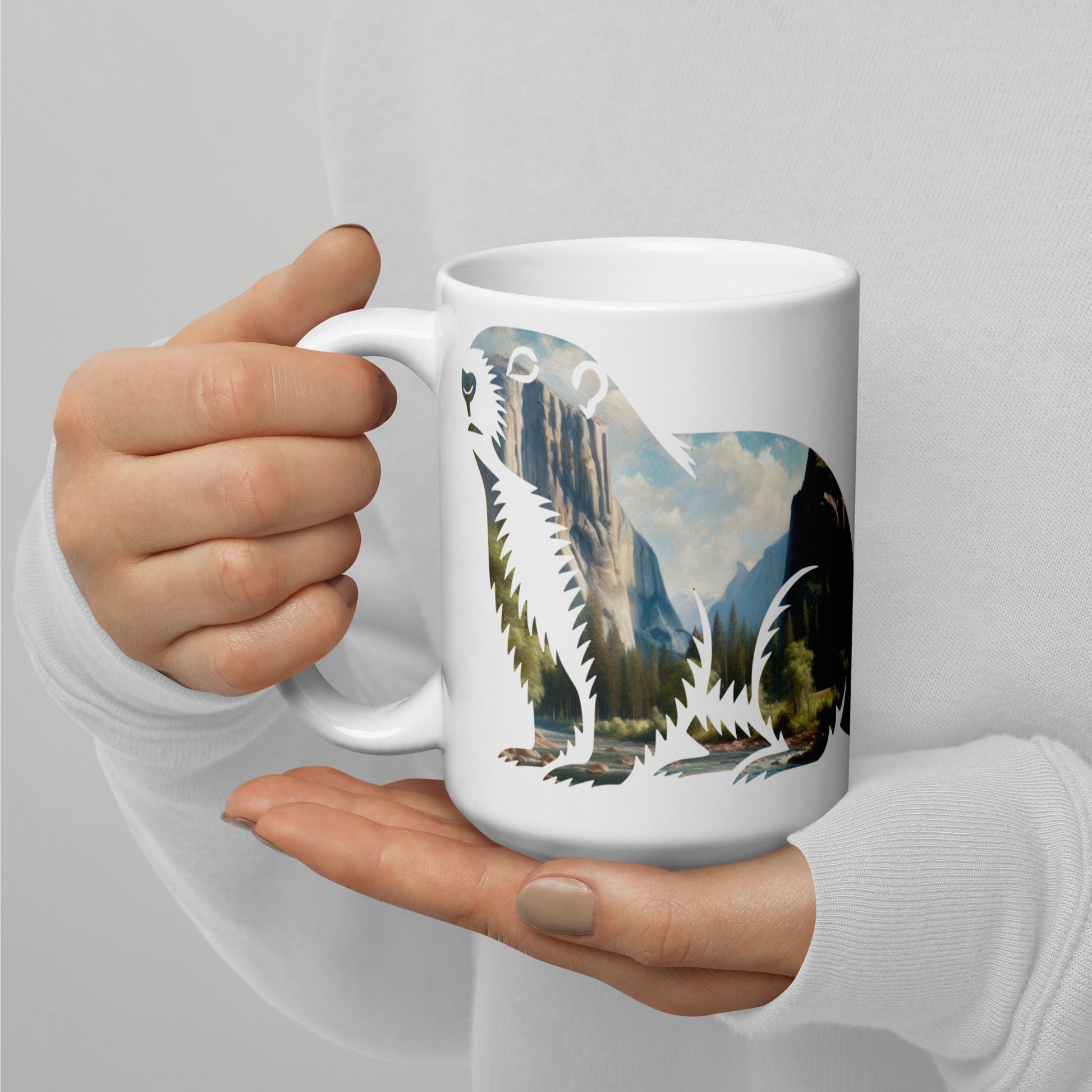 Yosemite Valley marmot park mug design detail or product variation
