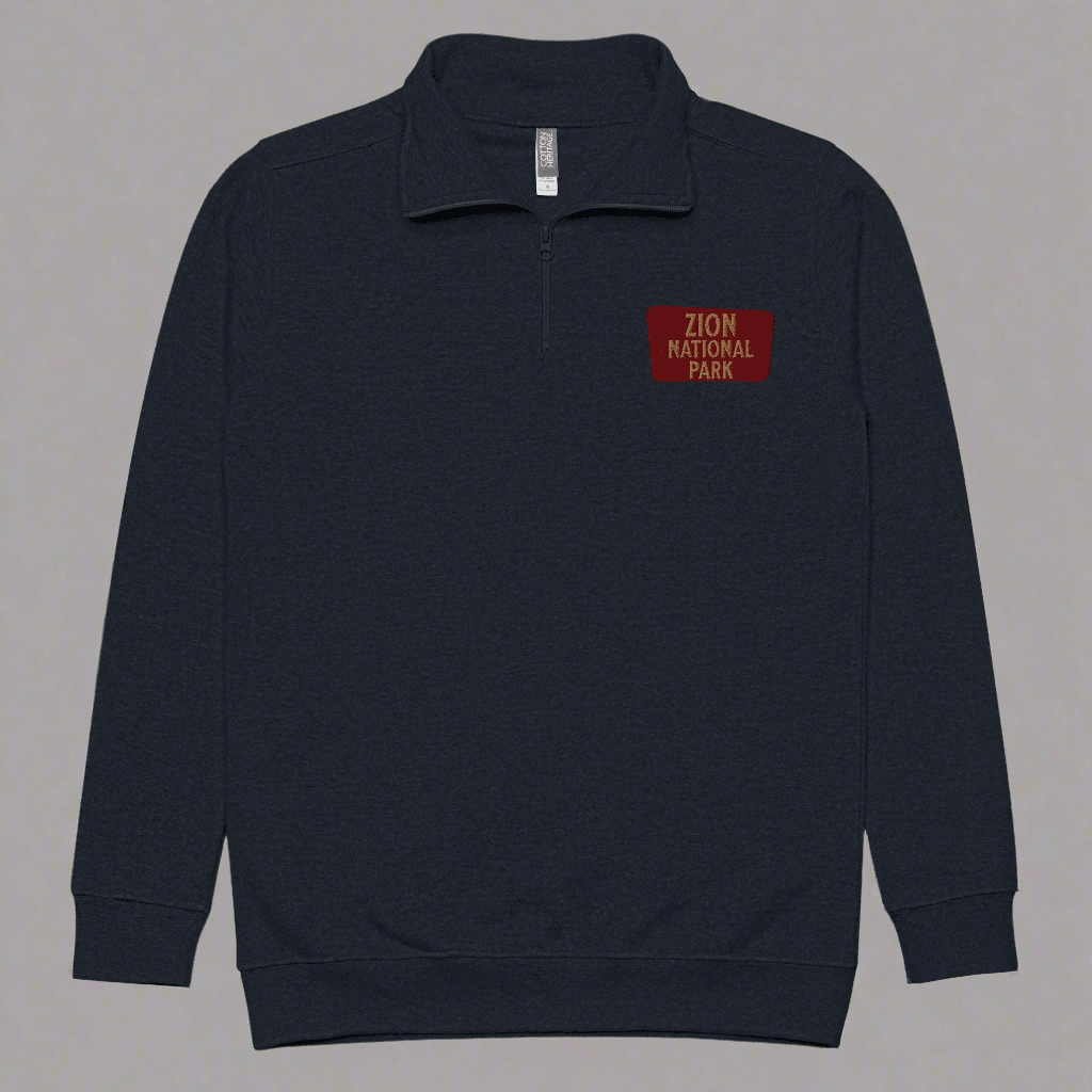 Zion National Park 1/4 Zip Fleece Pullover - Parks Apparel