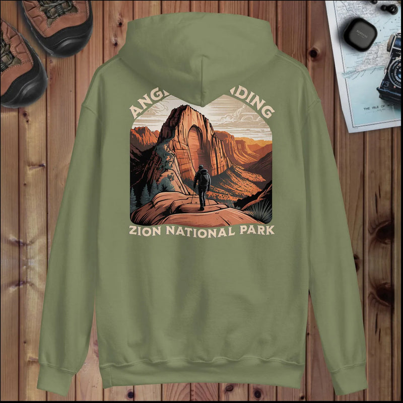 Zion National Park Angels Landing hoodie alternate apparel color or product angle