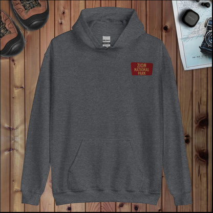Zion National Park Angels Landing hoodie detail or alternate product view