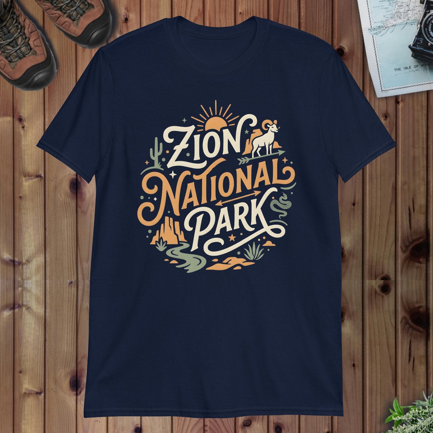 Zion National Park Big Horned Graphic T-Shirt - Parks ApparelT-Shirt