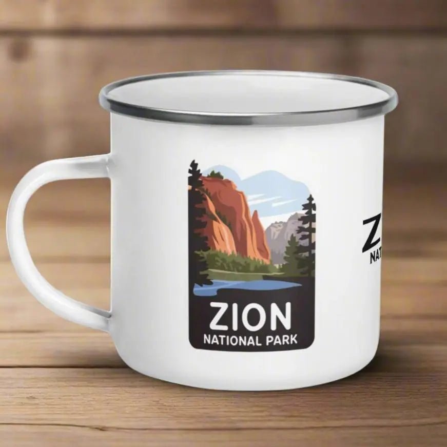 Zion National Park durable enamel camp mug shown as primary product image