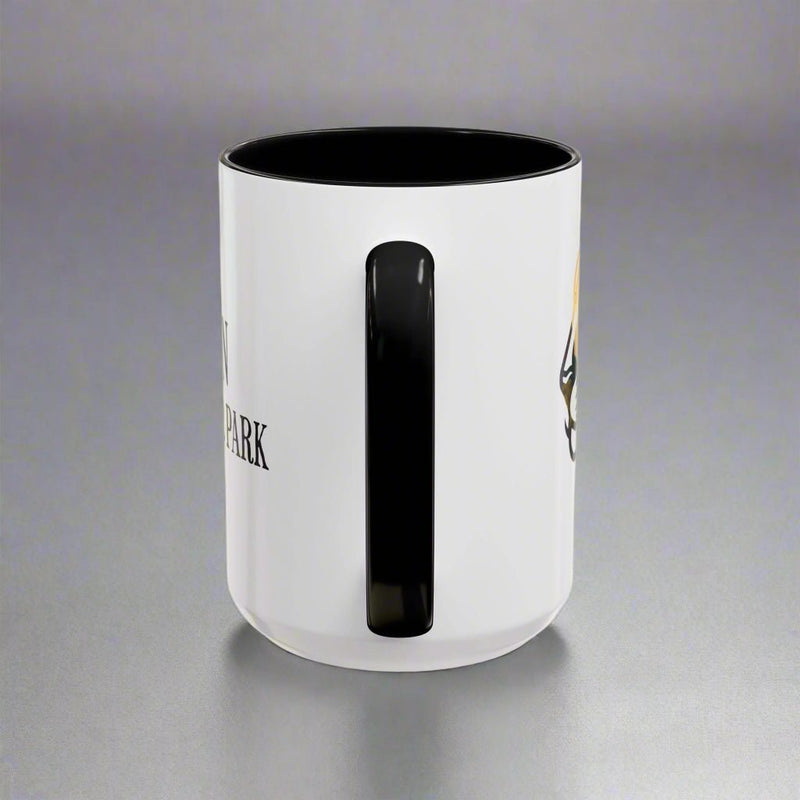 Zion National Park mountain lion colored coffee mug design detail or product variation