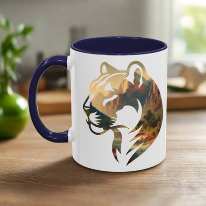 Zion National Park mountain lion colored coffee mug design detail or product variation