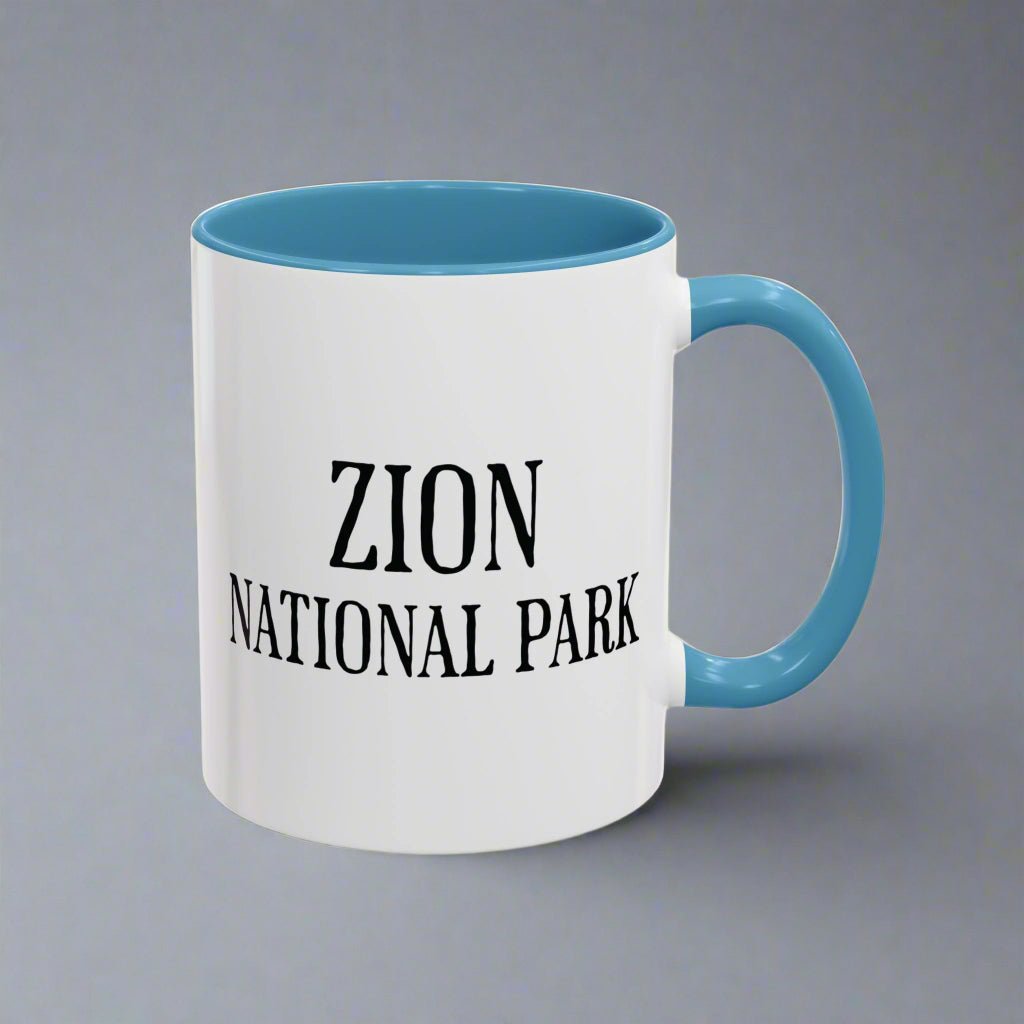 Zion National Park mountain lion colored coffee mug alternate product angle