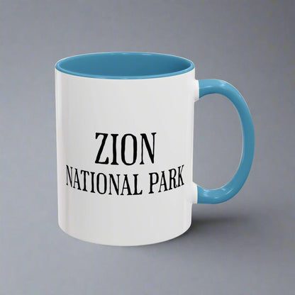Zion National Park mountain lion colored coffee mug alternate product angle