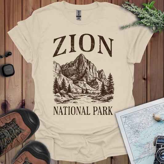 Zion National Park rustic graphic t-shirt primary product view