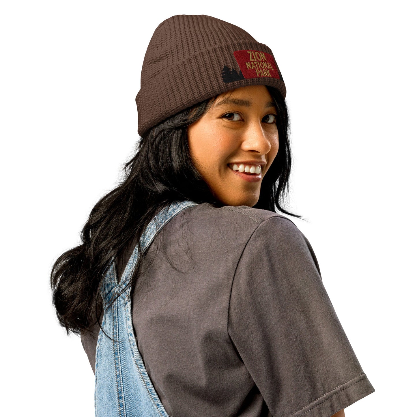 Zion National Park Sign Embroidered Wharf Style Beanie - Parks Apparelhat