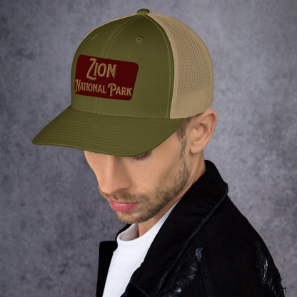Zion National Park Sign Trucker Cap - Parks Apparelhat