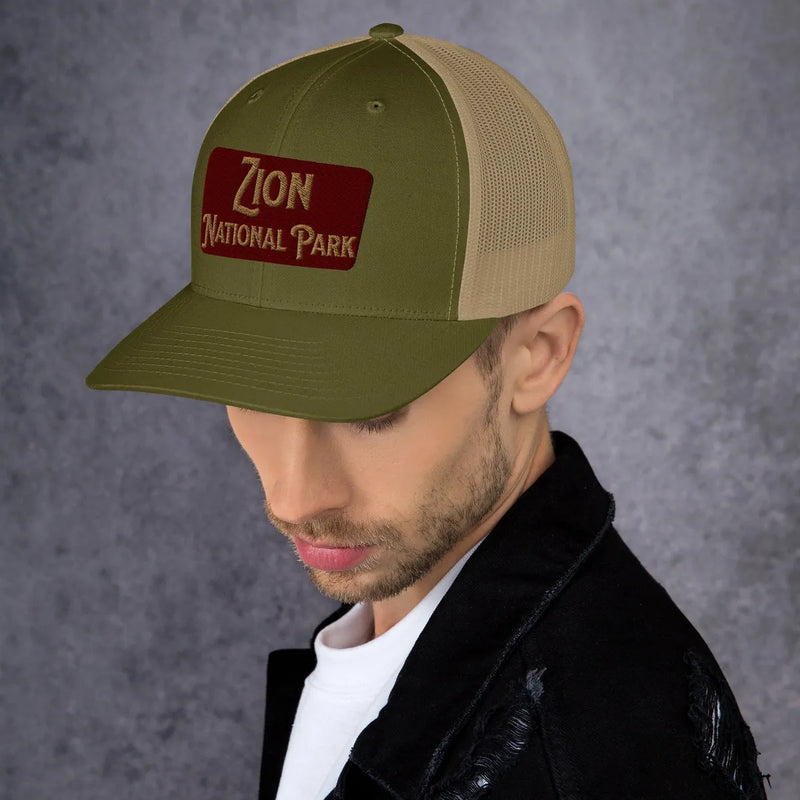 Zion National Park Sign Trucker Cap - Parks Apparelhat
