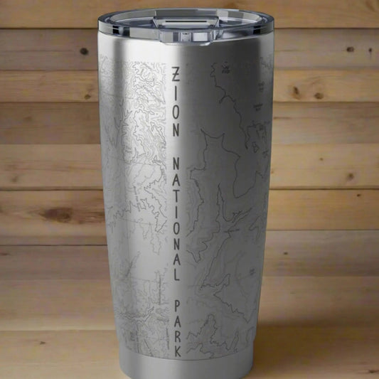 Zion National Park Topographic Tumbler 20oz – Parks Apparel