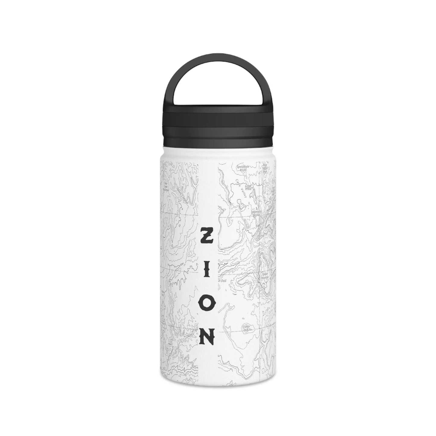 Zion National Park Topographic Water Bottle (12oz, 18oz, 32oz) - Parks Apparelwater bottle