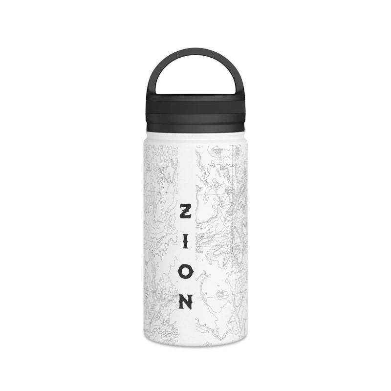 Zion National Park Topographic Water Bottle (12oz, 18oz, 32oz) - Parks Apparelwater bottle