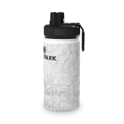 Zion National Park Topographic Water Bottle (12oz, 18oz, 32oz) - Parks Apparelwater bottle