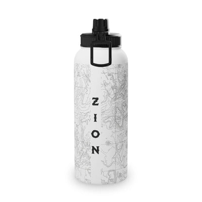 Zion National Park Topographic Water Bottle (12oz, 18oz, 32oz) - Parks Apparelwater bottle