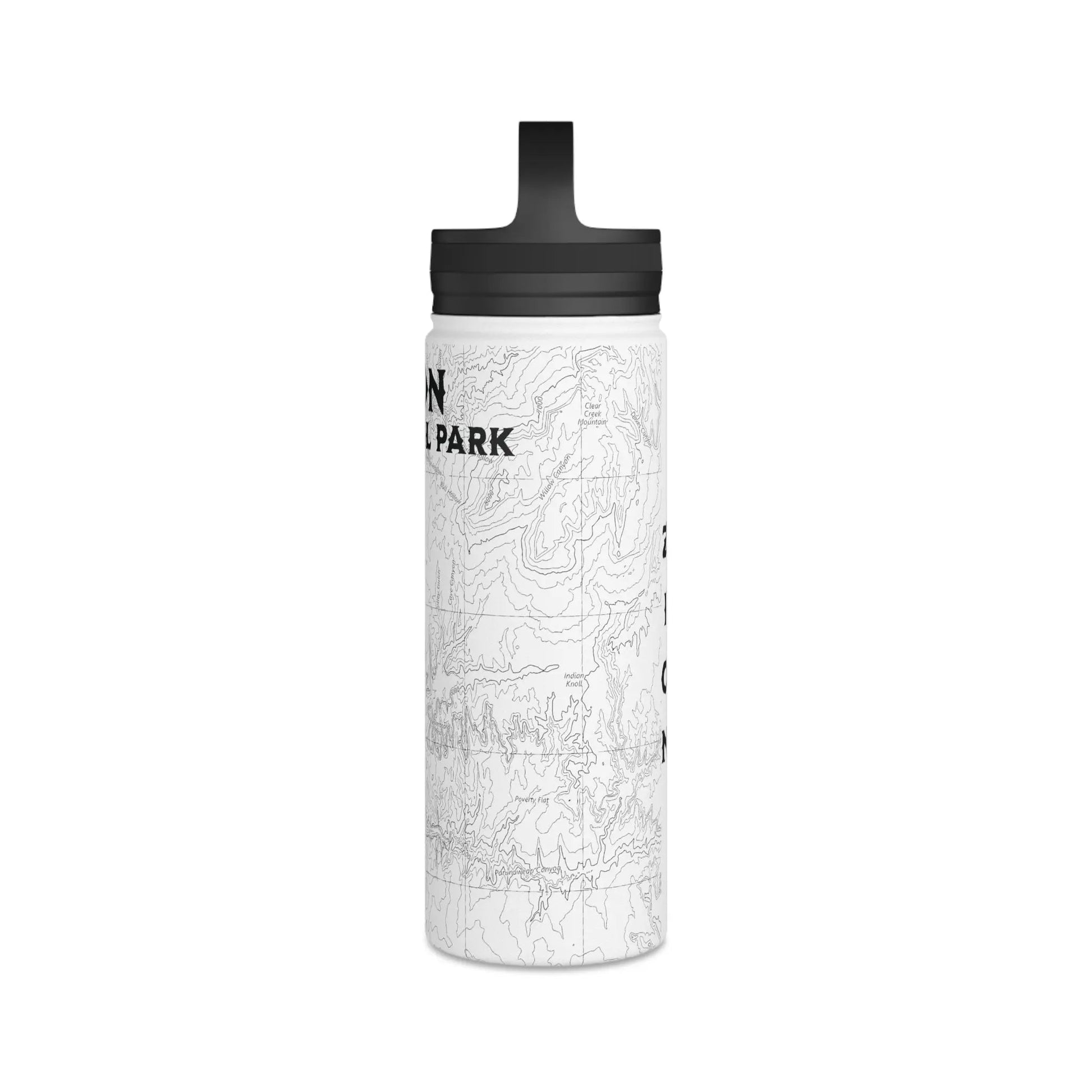 Zion National Park Topographic Water Bottle (12oz, 18oz, 32oz) - Parks Apparelwater bottle