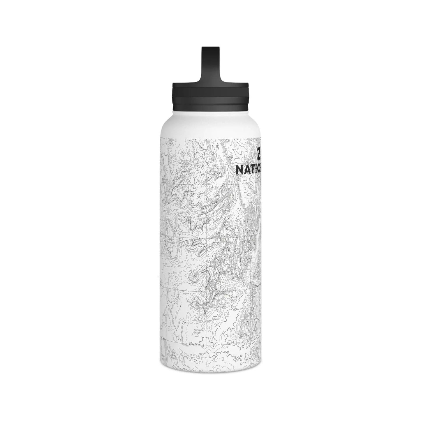 Zion National Park Topographic Water Bottle (12oz, 18oz, 32oz) - Parks Apparelwater bottle