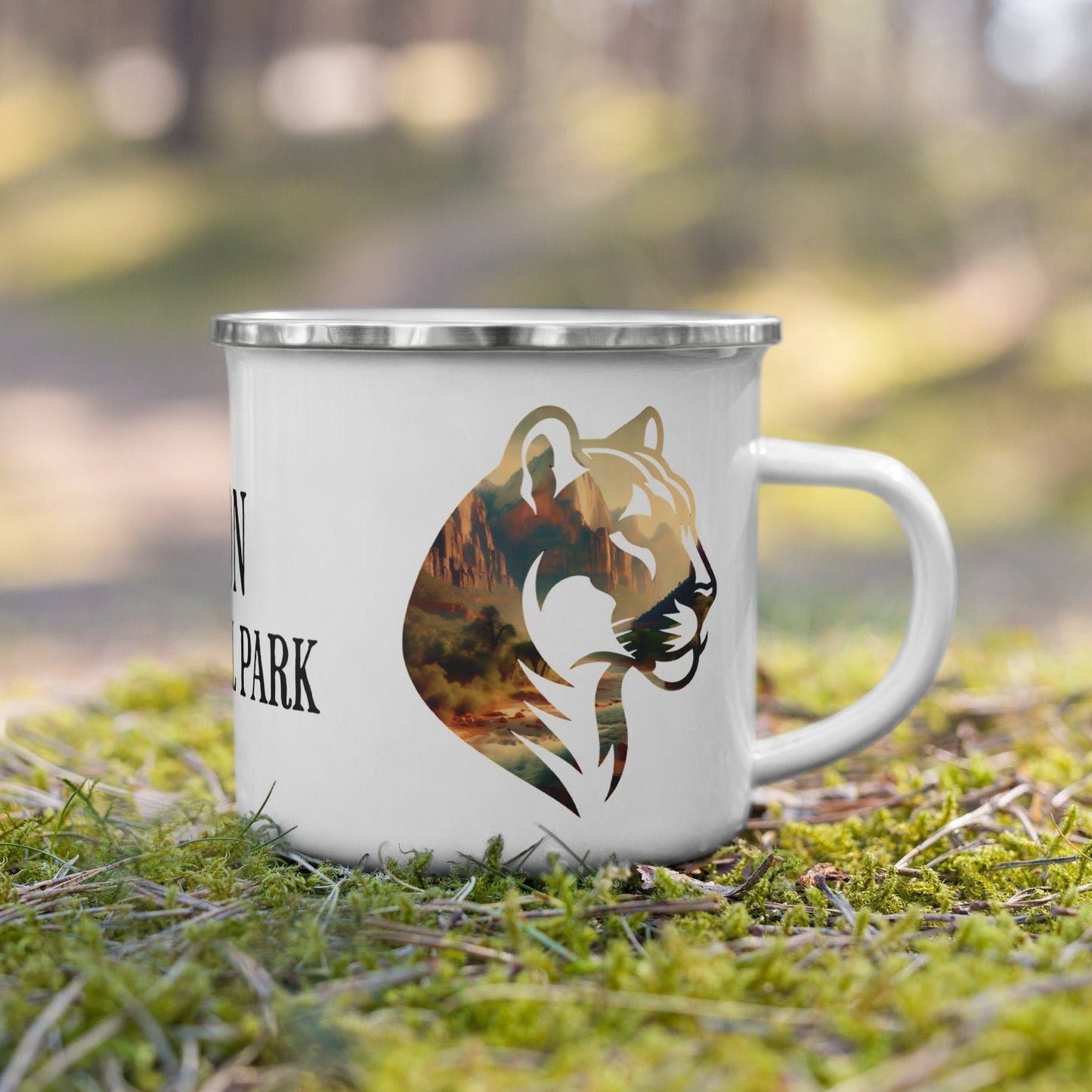 Zion Park Mountain Lion Camp Mug - Parks Apparel