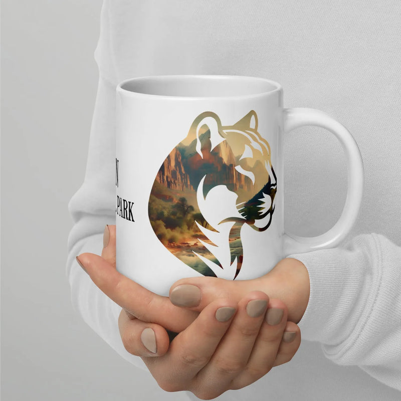 Zion Park mountain lion mug alternate product angle